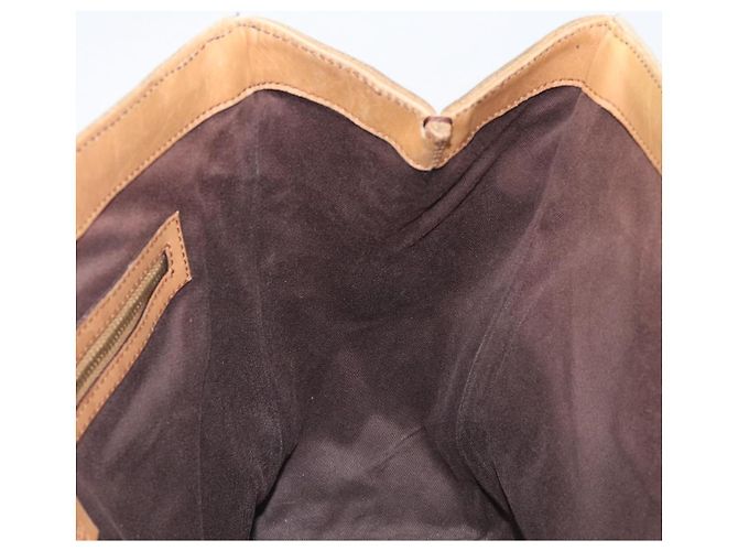 Borsa a mano GUCCI GG Canvas Suede Beige Gold 120897 Auth 203634 D'oro - vista 20