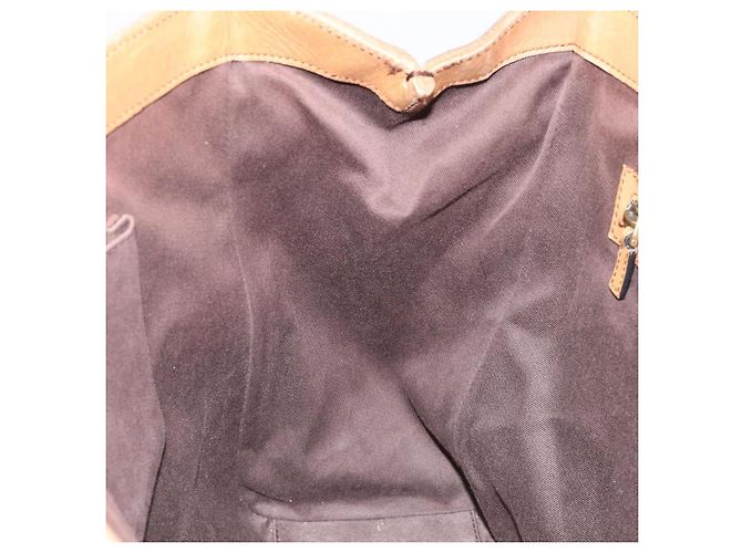 Borsa a mano GUCCI GG Canvas Suede Beige Gold 120897 Auth 203634 D'oro - vista 21