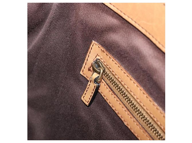 Borsa a mano GUCCI GG Canvas Suede Beige Gold 120897 Auth 203634 D'oro - vista 22