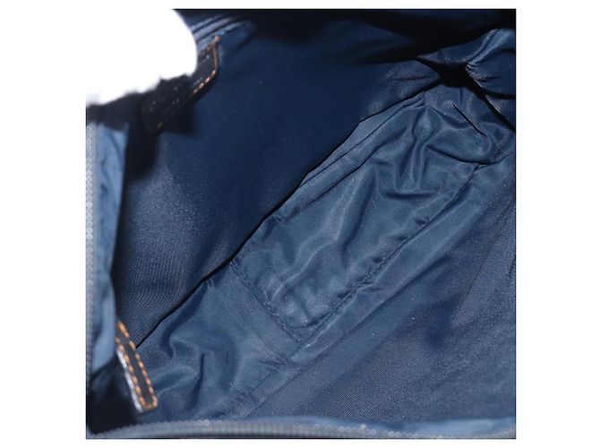 Christian Dior Trotter Canvas Schultertasche Navy Silver Auth 204603V Silber Marineblau - Ansicht 11
