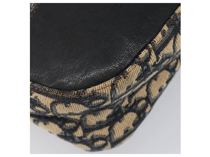 Christian Dior Trotter Canvas Schultertasche Navy Silver Auth 204603V Silber Marineblau - Ansicht 17