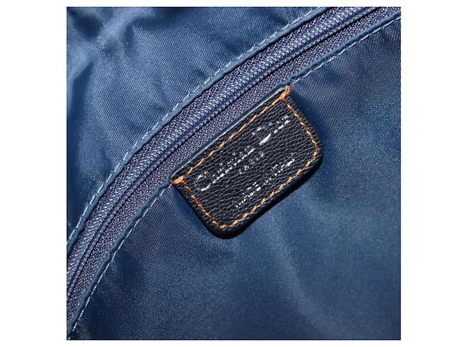 Christian Dior Trotter Canvas Schultertasche Navy Silver Auth 204603V Silber Marineblau - Ansicht 23