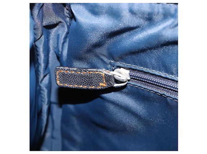 Christian Dior Trotter Canvas Schultertasche Navy Silver Auth 204603V Silber Marineblau - Ansicht 26