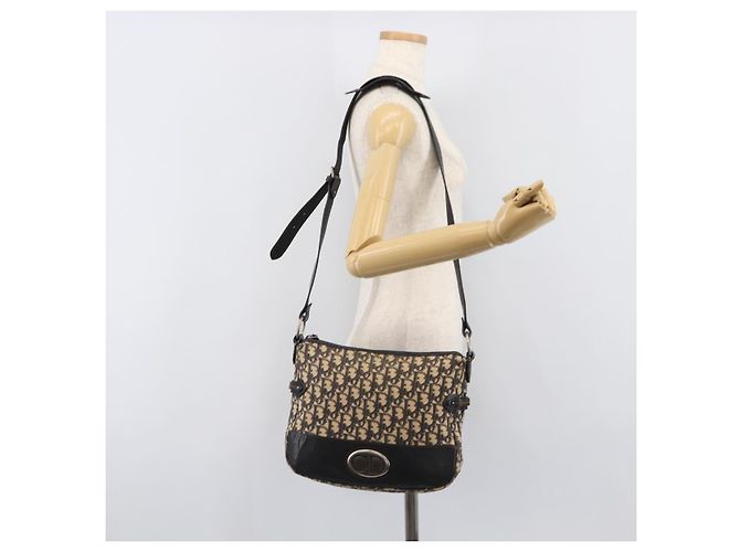 Christian Dior Trotter Canvas Schultertasche Navy Silver Auth 204603V Silber Marineblau - Ansicht 28