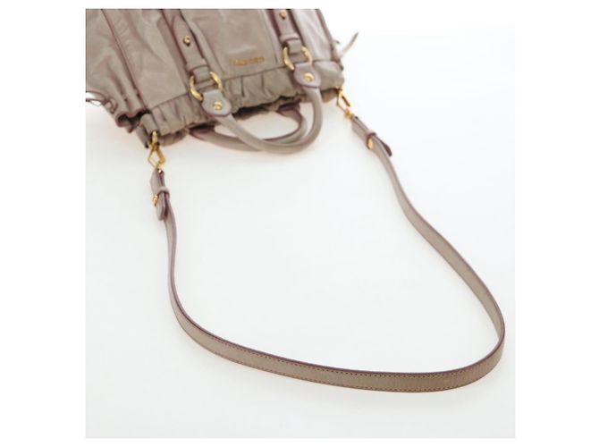 Borsa a mano Miu Miu in pelle 2way Rosa Tono Oro Auth 167584A - vista 10