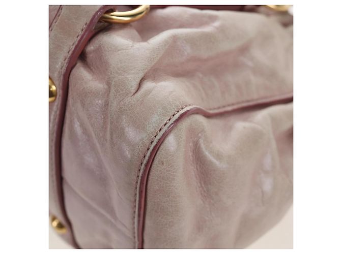 Borsa a mano Miu Miu in pelle 2way Rosa Tono Oro Auth 167584A - vista 19