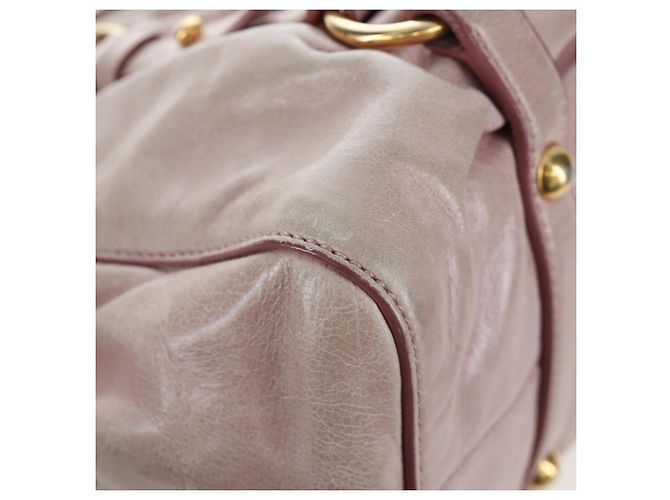 Borsa a mano Miu Miu in pelle 2way Rosa Tono Oro Auth 167584A - vista 20