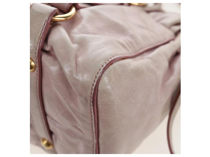 Borsa a mano Miu Miu in pelle 2way Rosa Tono Oro Auth 167584A - vista 21