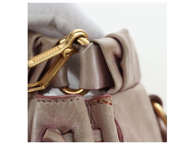 Borsa a mano Miu Miu in pelle 2way Rosa Tono Oro Auth 167584A - vista 24