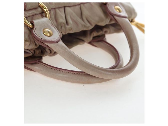 Borsa a mano Miu Miu in pelle 2way Rosa Tono Oro Auth 167584A - vista 8