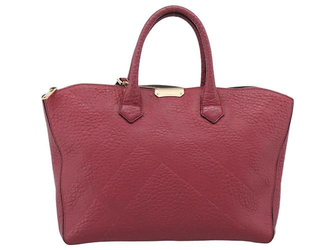 Borsa a mano BURBERRY in pelle 2way rossa e oro autentica 203678 Rosso D'oro - vista 13