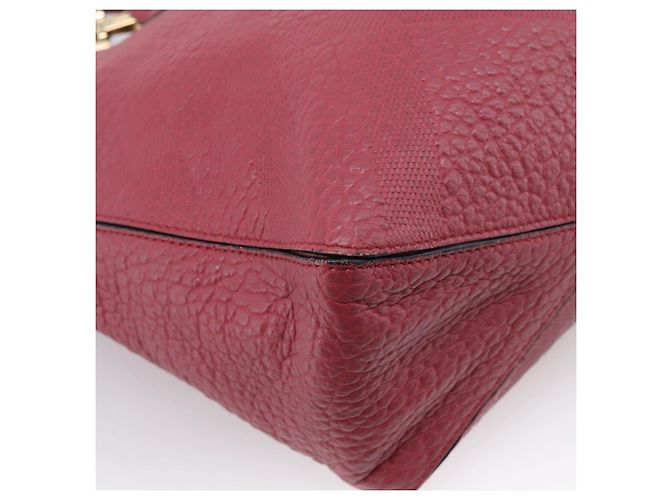 Borsa a mano BURBERRY in pelle 2way rossa e oro autentica 203678 Rosso D'oro - vista 18