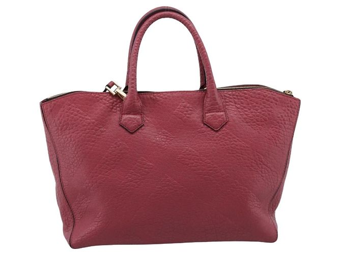 Borsa a mano BURBERRY in pelle 2way rossa e oro autentica 203678 Rosso D'oro - vista 2