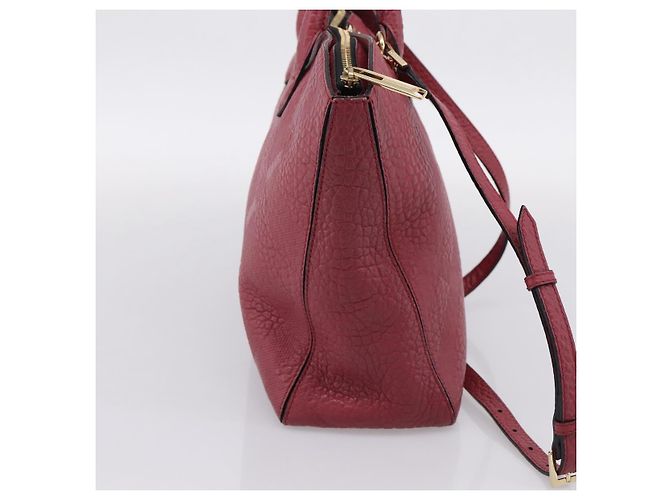 Borsa a mano BURBERRY in pelle 2way rossa e oro autentica 203678 Rosso D'oro - vista 3