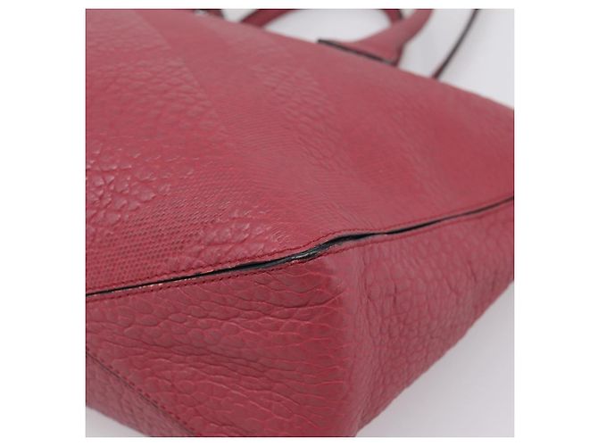 Borsa a mano BURBERRY in pelle 2way rossa e oro autentica 203678 Rosso D'oro - vista 9