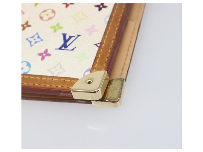 LOUIS VUITTON Monogram Multicolor Agenda GM Cover White R20894 LV Auth 204341V Bianco - vista 14