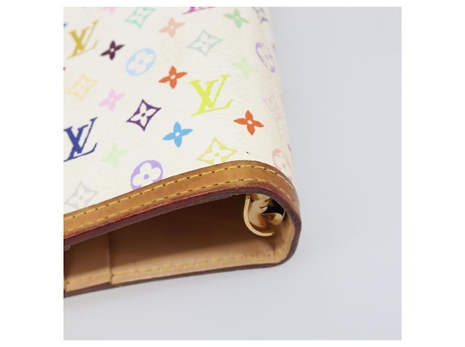 LOUIS VUITTON Monogram Multicolor Agenda GM Cover White R20894 LV Auth 204341V Bianco - vista 16