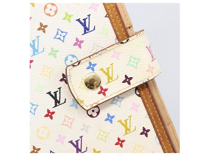 LOUIS VUITTON Monogram Multicolor Agenda GM Cover White R20894 LV Auth 204341V Bianco - vista 18
