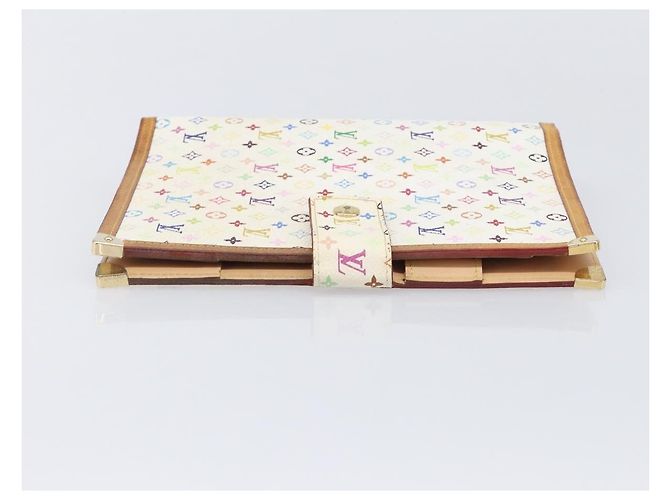 LOUIS VUITTON Monogram Multicolor Agenda GM Cover White R20894 LV Auth 204341V Bianco - vista 3