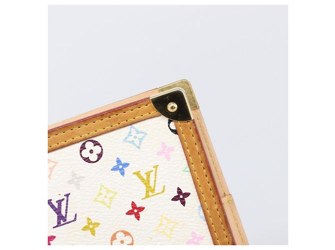 LOUIS VUITTON Monogram Multicolor Agenda GM Cover White R20894 LV Auth 204341V Bianco - vista 7