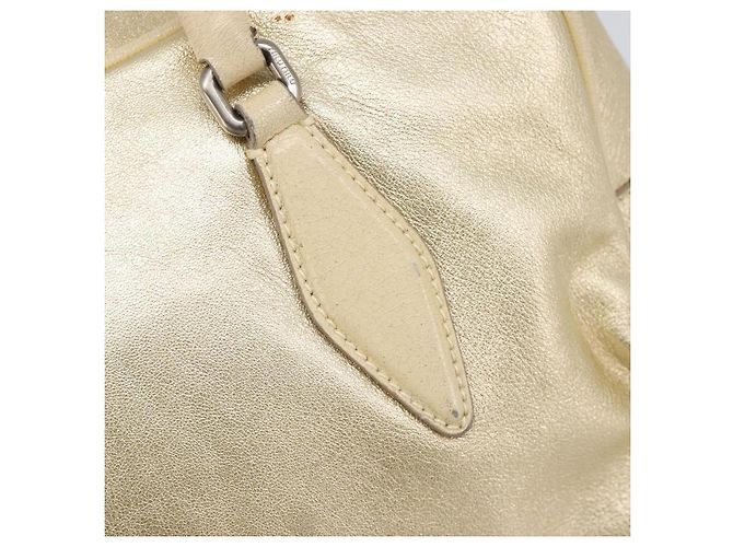 Miu Miu Handtasche aus Leder Gold authentisch 204426 Golden - Ansicht 18