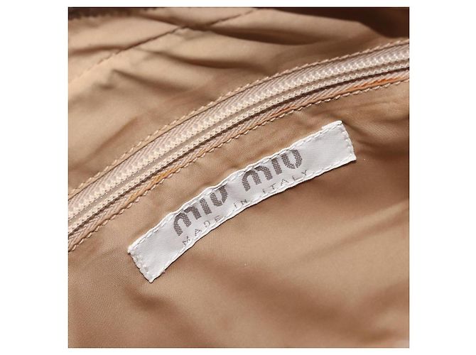 Miu Miu Handtasche aus Leder Gold authentisch 204426 Golden - Ansicht 23