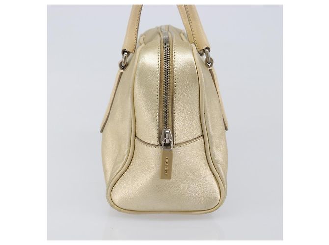 Miu Miu Handtasche aus Leder Gold authentisch 204426 Golden - Ansicht 4