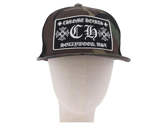 Chrome Hearts Camouflage Cap Baumwolle Black Auth yk20884M Schwarz - Ansicht 13
