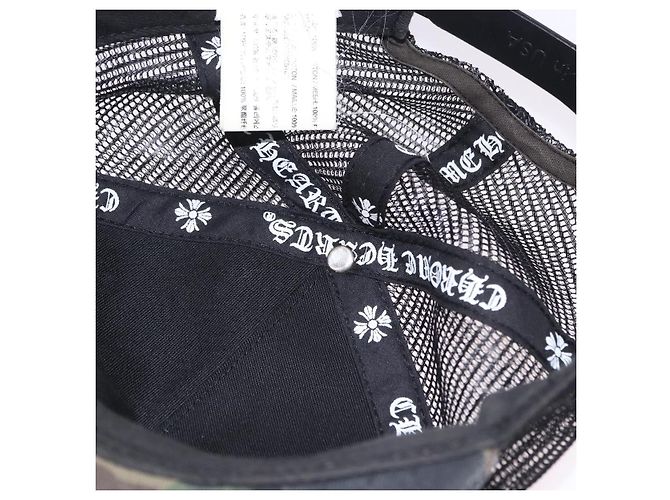 Chrome Hearts Camouflage Cap Baumwolle Black Auth yk20884M Schwarz - Ansicht 14