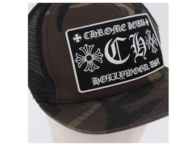 Chrome Hearts Camouflage Cap Baumwolle Black Auth yk20884M Schwarz - Ansicht 5