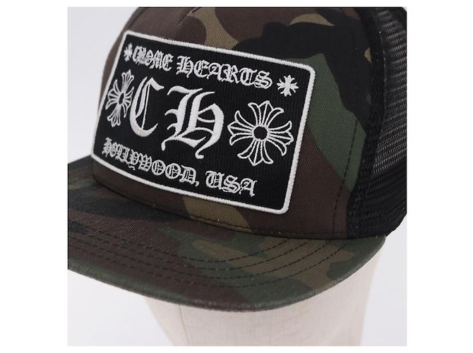 Chrome Hearts Camouflage Cap Baumwolle Black Auth yk20884M Schwarz - Ansicht 6