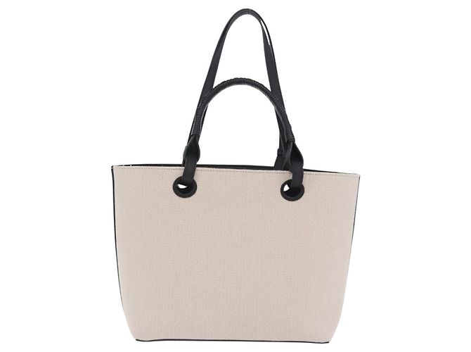 LOEWE x Ghibli Spirited Away Soot Sprites Anagram Tote Small Auth 167586SM Nero Beige - vista 2