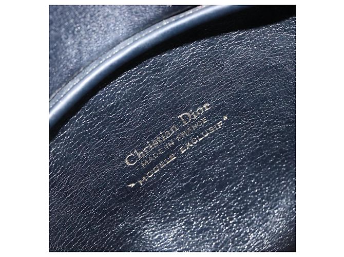 Borsa a mano Christian Dior Trotter Canvas Navy Gold Tone Auth BA15542 Blu navy - vista 11