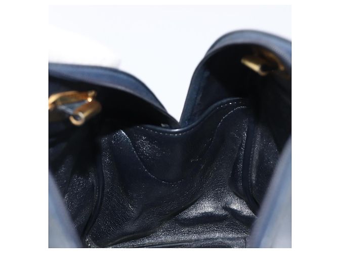 Borsa a mano Christian Dior Trotter Canvas Navy Gold Tone Auth BA15542 Blu navy - vista 20