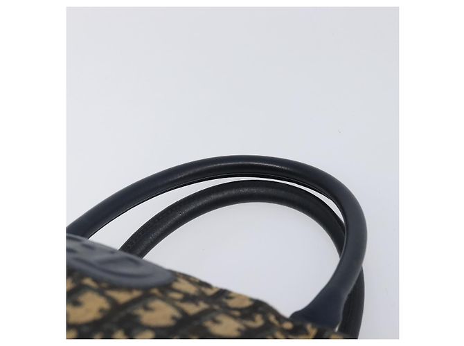 Borsa a mano Christian Dior Trotter Canvas Navy Gold Tone Auth BA15542 Blu navy - vista 8