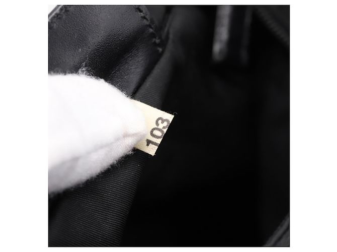 Borsa a tracolla PRADA Nylon Nero Argento Auth 205175A - vista 12