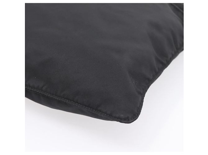 Borsa a tracolla PRADA Nylon Nero Argento Auth 205175A - vista 14
