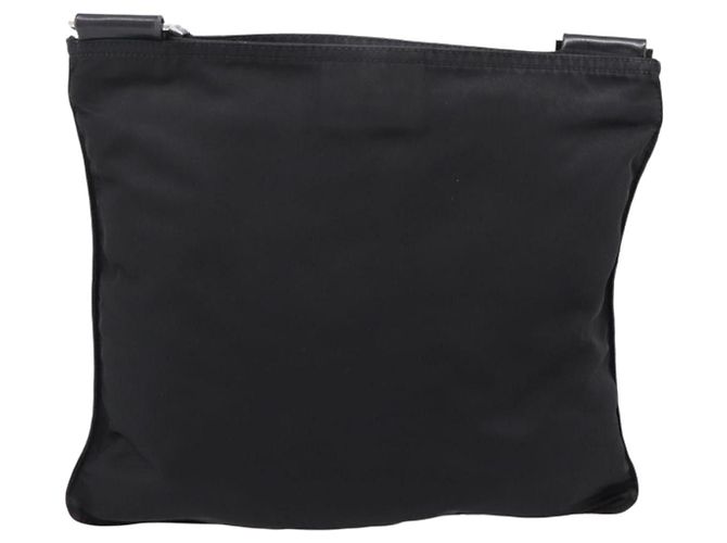 Borsa a tracolla PRADA Nylon Nero Argento Auth 205175A - vista 2