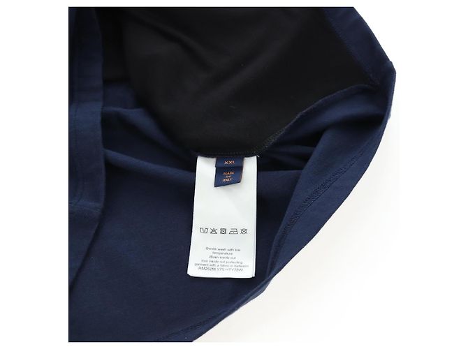 Camiseta LOUIS VUITTON x NIGO Pharrell Williams Navy HTY78WY75 Auth 167608SM Azul marino - vista 15