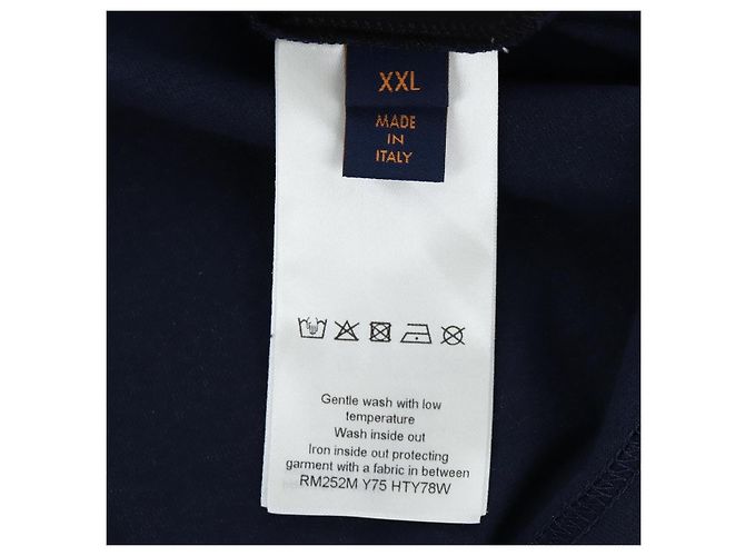 Camiseta LOUIS VUITTON x NIGO Pharrell Williams Navy HTY78WY75 Auth 167608SM Azul marino - vista 16