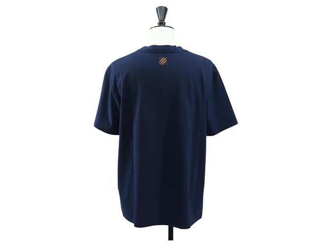 Camiseta LOUIS VUITTON x NIGO Pharrell Williams Navy HTY78WY75 Auth 167608SM Azul marino - vista 2