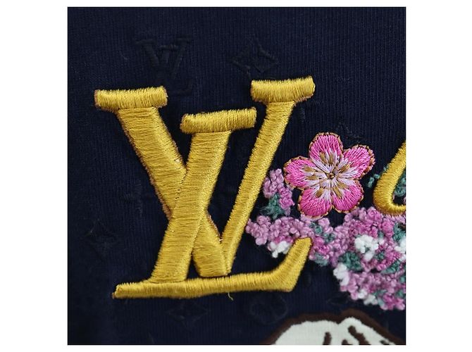 Camiseta LOUIS VUITTON x NIGO Pharrell Williams Navy HTY78WY75 Auth 167608SM Azul marino - vista 7