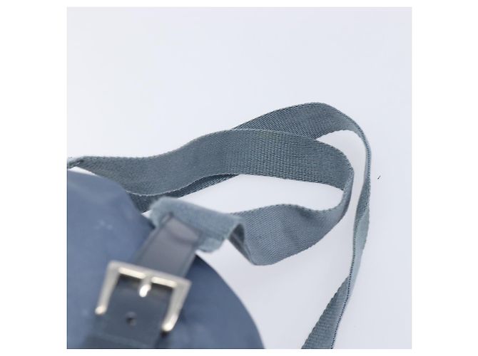 Mochila PRADA Nylon Azul Claro Plata Auth 203438 - vista 15