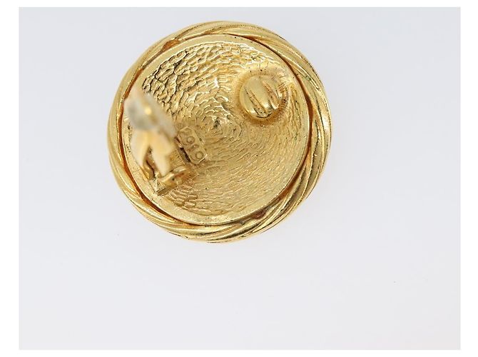 Boucles d'oreilles CHANEL Métal Doré CC Auth 204668 - vue 10