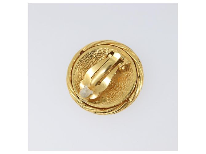 Boucles d'oreilles CHANEL Métal Doré CC Auth 204668 - vue 3