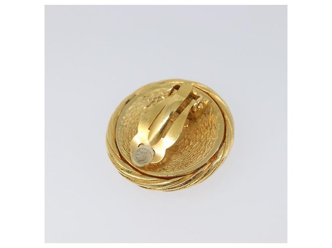 Boucles d'oreilles CHANEL Métal Doré CC Auth 204668 - vue 8