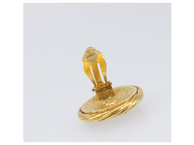 Boucles d'oreilles CHANEL Métal Doré CC Auth 204668 - vue 9