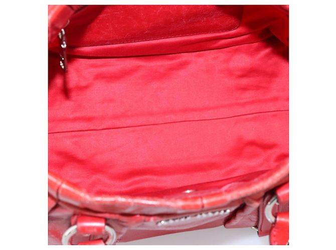 Borsa a mano Miu Miu Vitellolux 2way Red Gold Auth 204332V Rosso D'oro - vista 10