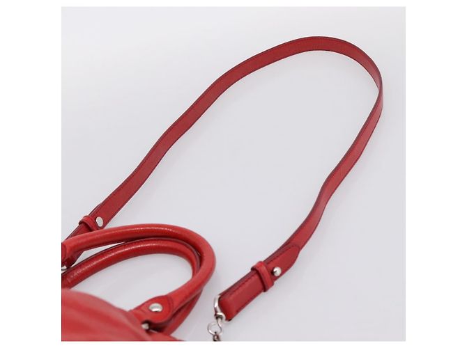 Borsa a mano Miu Miu Vitellolux 2way Red Gold Auth 204332V Rosso D'oro - vista 15