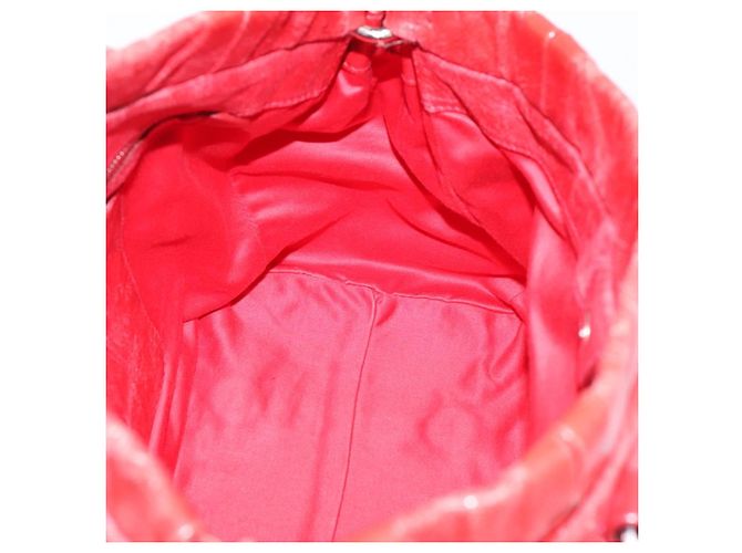 Borsa a mano Miu Miu Vitellolux 2way Red Gold Auth 204332V Rosso D'oro - vista 24